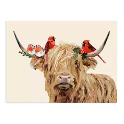 Holiday Cow Canvas Art Print