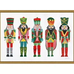 Holiday Nutcrackers Framed Canvas Art Print