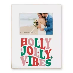 Holly Jolly Vibes Christmas Picture Frame, 4x6