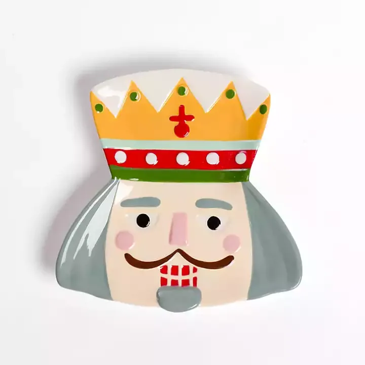 Holly Nutcracker Shaped Appetizer Plate