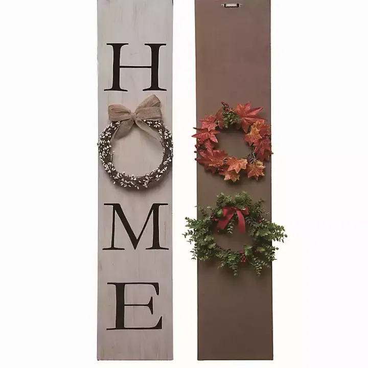 Home Interchangeable Wreath Porch Board