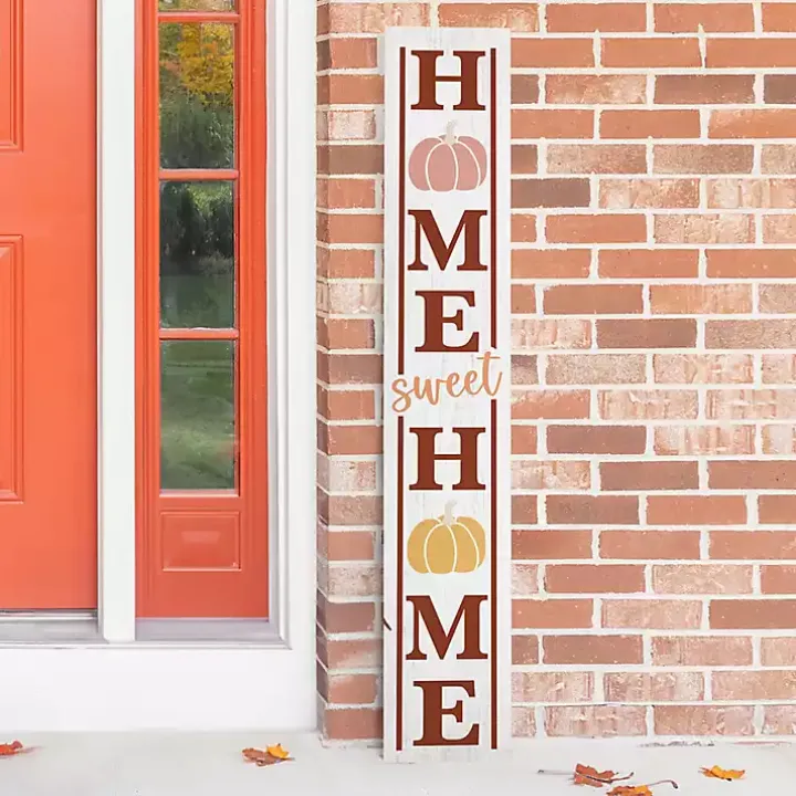Home Sweet Home Fall Pumpkins Porch Board