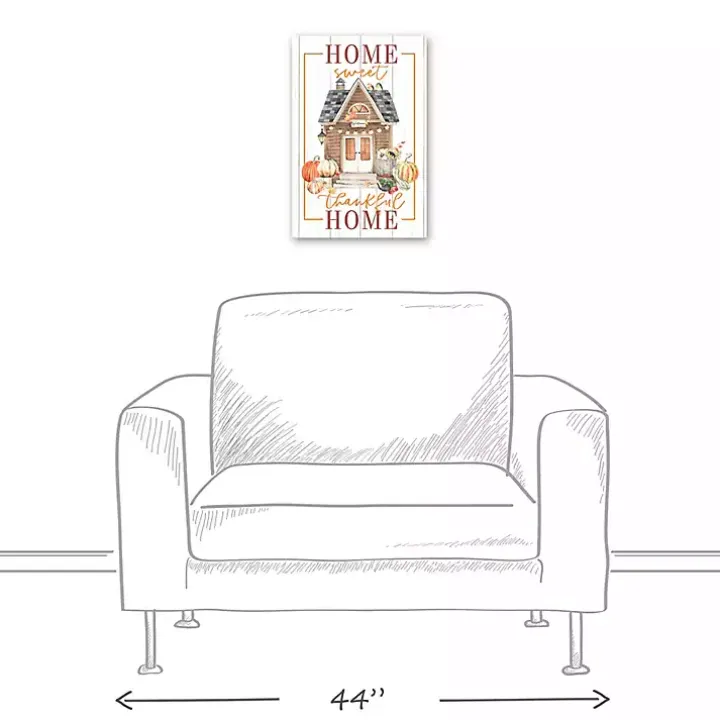 Home Sweet Thankful Home Canvas Art Print