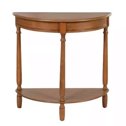 Honey Brown Half Moon Tinslee Console Table
