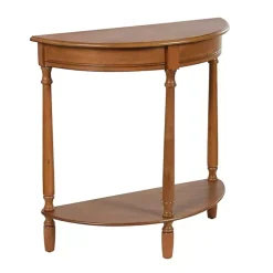 Honey Brown Half Moon Tinslee Console Table