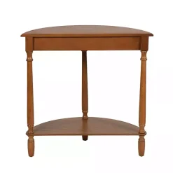 Honey Brown Half Moon Tinslee Console Table