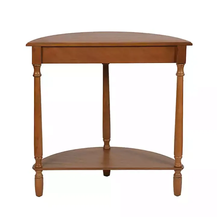 Honey Brown Half Moon Tinslee Console Table