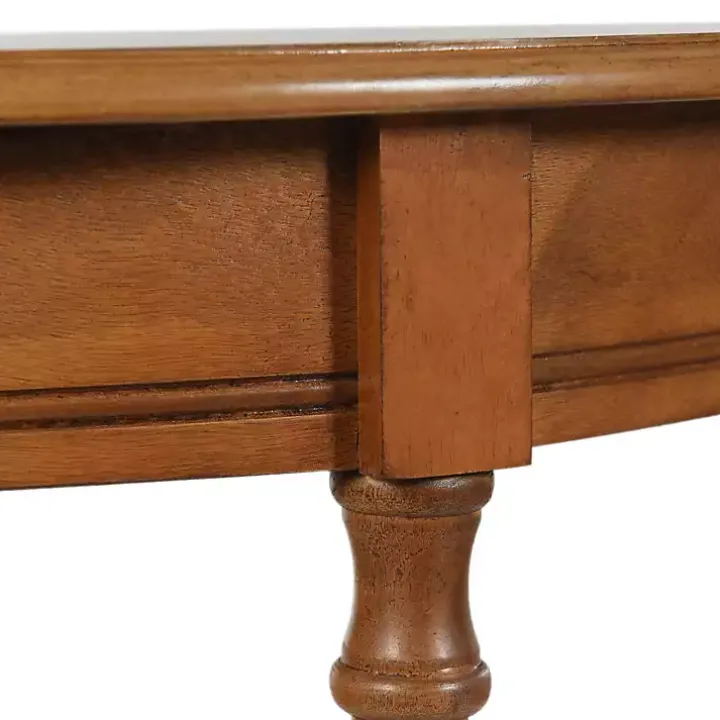 Honey Brown Half Moon Tinslee Console Table