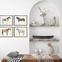 Horses Framed Art Prints, Set of 4