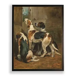 Hound Dogs Framed Art Print