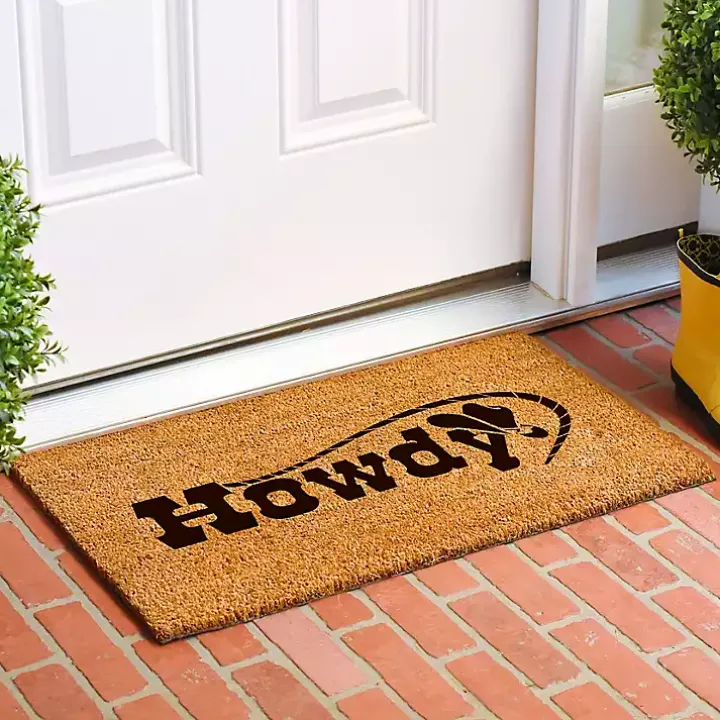 Howdy Cowboy Hat Doormat