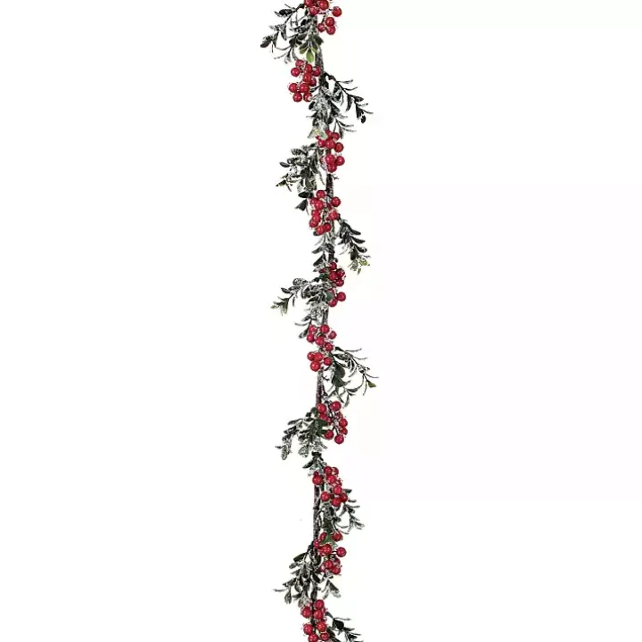 Iced Berry and Boxwood Waterproof Garland