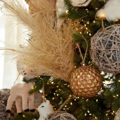 Iced Natural Pampas Grass Stem