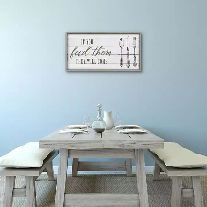 If You Feed Them Framed Canvas Art Print