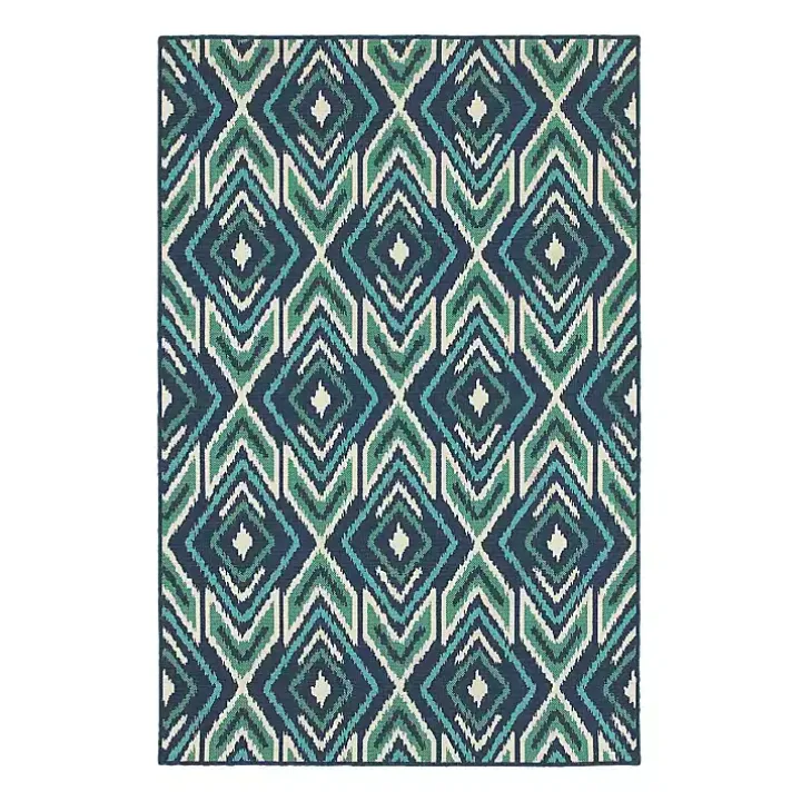 Ikat Diamonds Jenn Outdoor Rug, 6x9