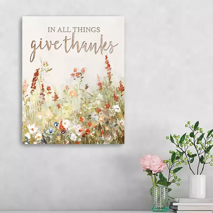 In All Things Give Thanks Canvas Art Print