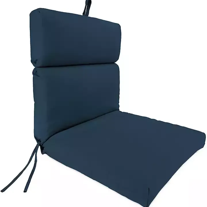 Indigo Canvas French Edge Outdoor Chair Cushion
