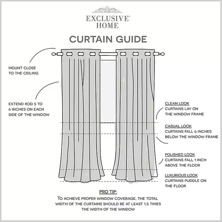 Indigo Floral 2-pc. Curtain Panel Set, 96 in.