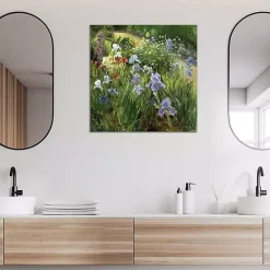 Irises and Oxeye Daisies Canvas Art Print