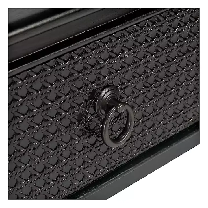Irma Black Textured Drawers Console Table