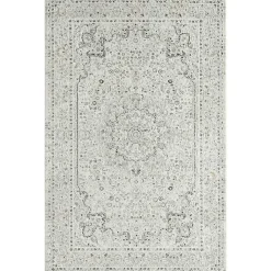 Isabella Gray and Ivory Area Rug, 4x6
