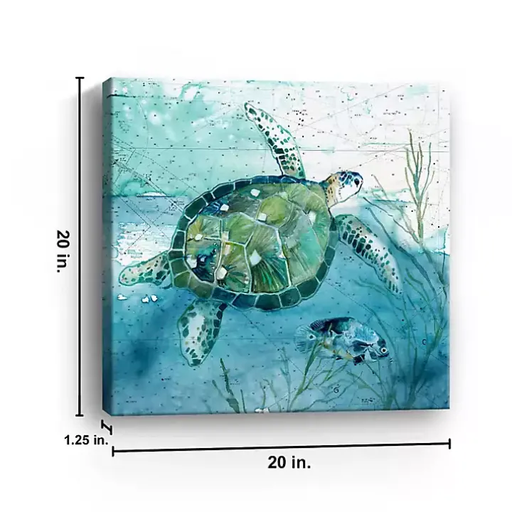 Island Swim I Giclee Canvas Art Print