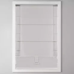 Ivory Basketweave Cordless Roman Shade, 31 in.