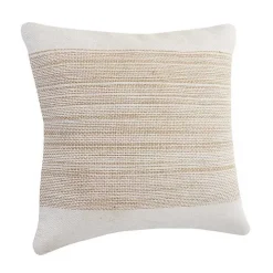 Ivory Border Natural Close Woven Jute Pillow