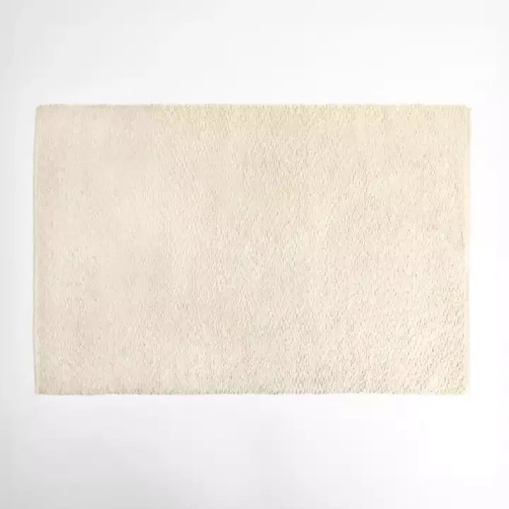Ivory Boucle Handwoven Scatter Rug