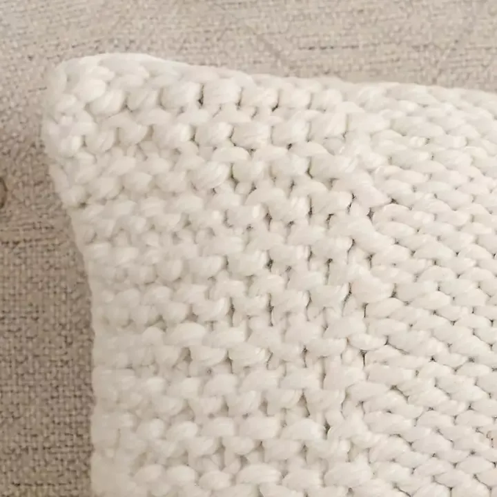 Ivory Chunky Knit Lumbar Pillow
