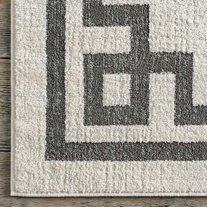Ivory Classic Border Area Rug, 8x10