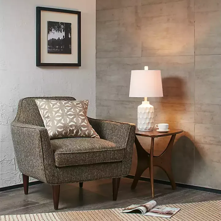 Ivory Contour Ceramic Table Lamp