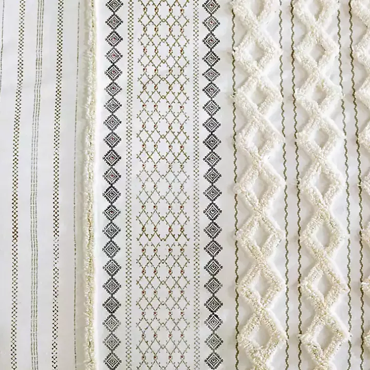 Ivory Cotton Tufted Full/Queen 3-pc. Comforter Set