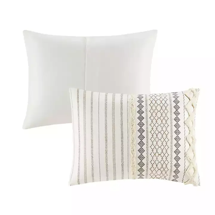 Ivory Cotton Tufted Full/Queen 3-pc. Comforter Set