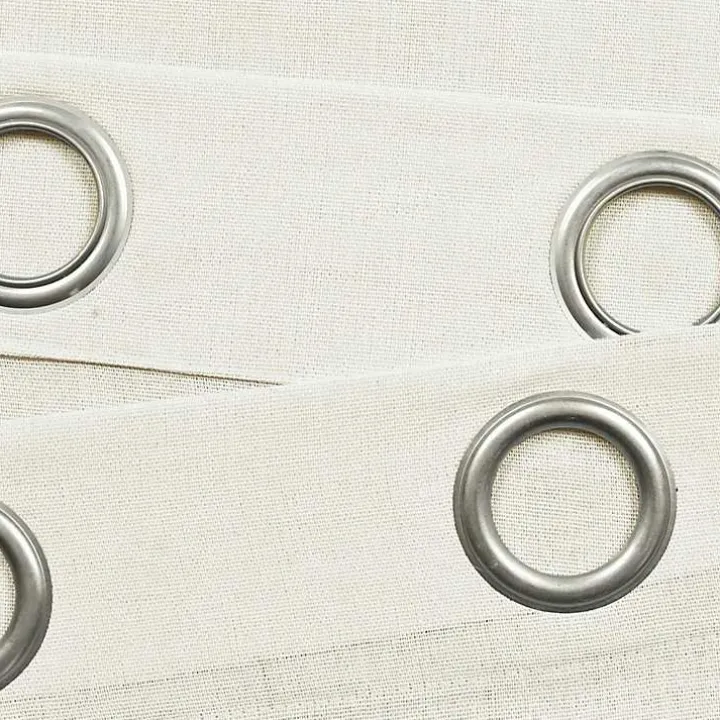 Ivory Faux Linen Curtain Panel Set, 84 in.
