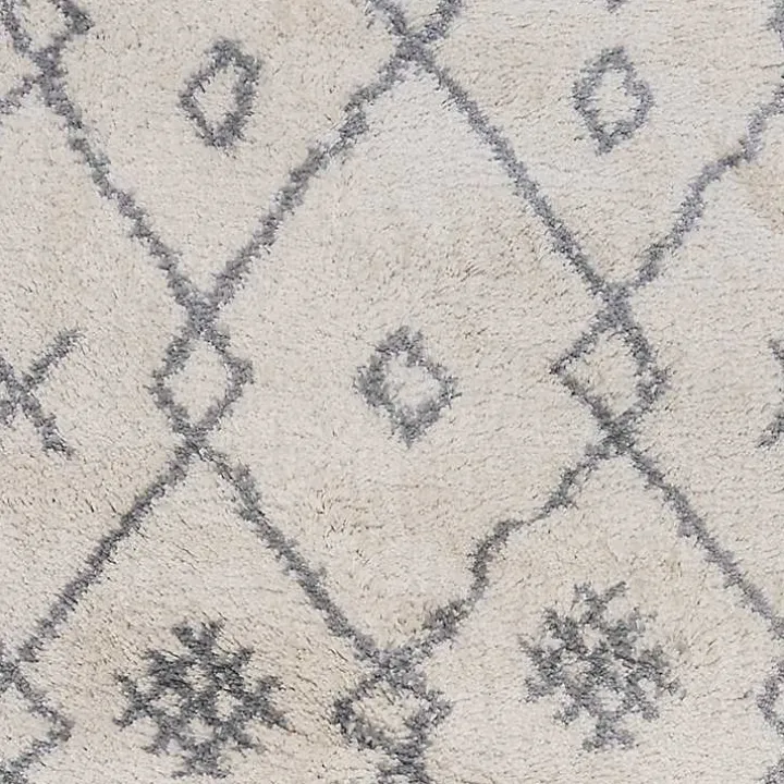 Ivory Geometric Area Rug, 5x8