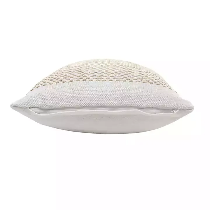Ivory Interwoven Jute Pillow