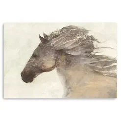 Ivory Into the Wind Canvas Art Print, 60x40 in.
