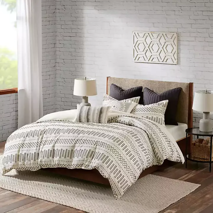 Ivory Jacquard Full/Queen 3-pc. Comforter Set
