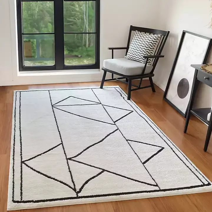 Ivory Moroccan Area Rug, 5x7