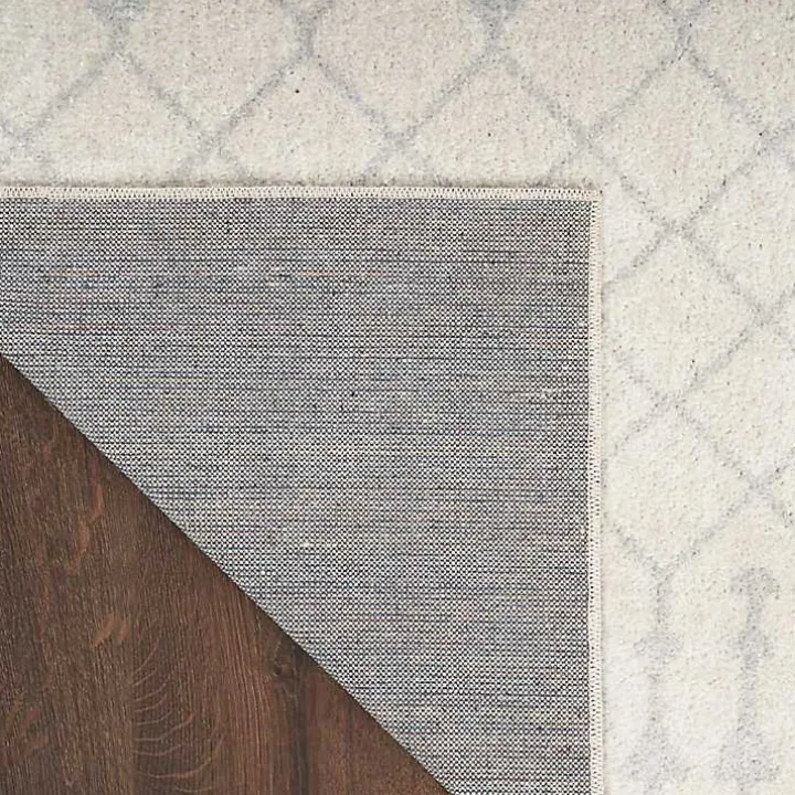 Ivory Moroccan Washable Area Rug, 5x7