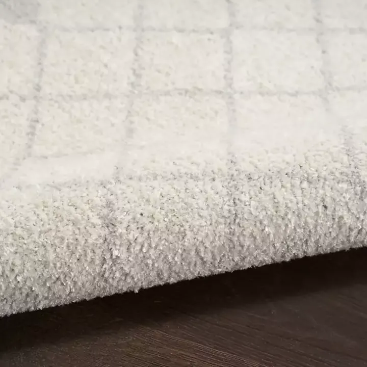 Ivory Moroccan Washable Area Rug, 5x7