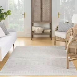 Ivory Moroccan Washable Area Rug, 6x9