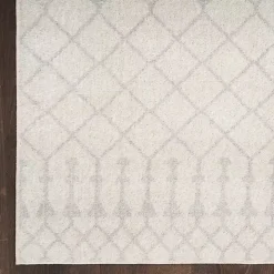 Ivory Moroccan Washable Area Rug, 9x12
