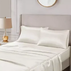 Ivory Satin King 2-pc. Pillow Case Set