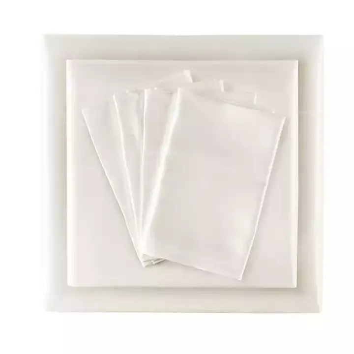 Ivory Satin 6-pc. California King Sheet Set