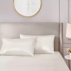 Ivory Satin Standard 2-pc. Pillow Case Set