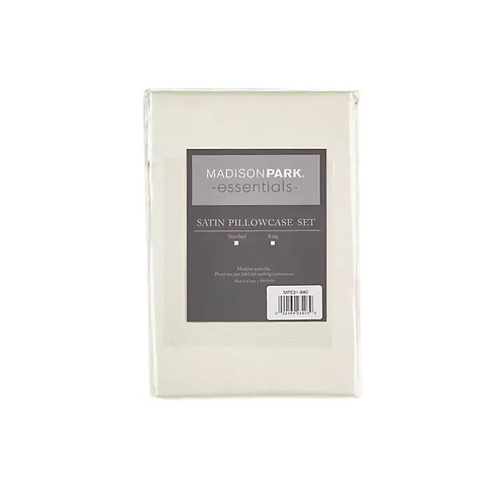 Ivory Satin Standard 2-pc. Pillow Case Set