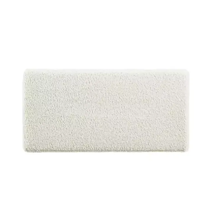 Ivory Sherpa & Pine Rectangle Storage Ottoman