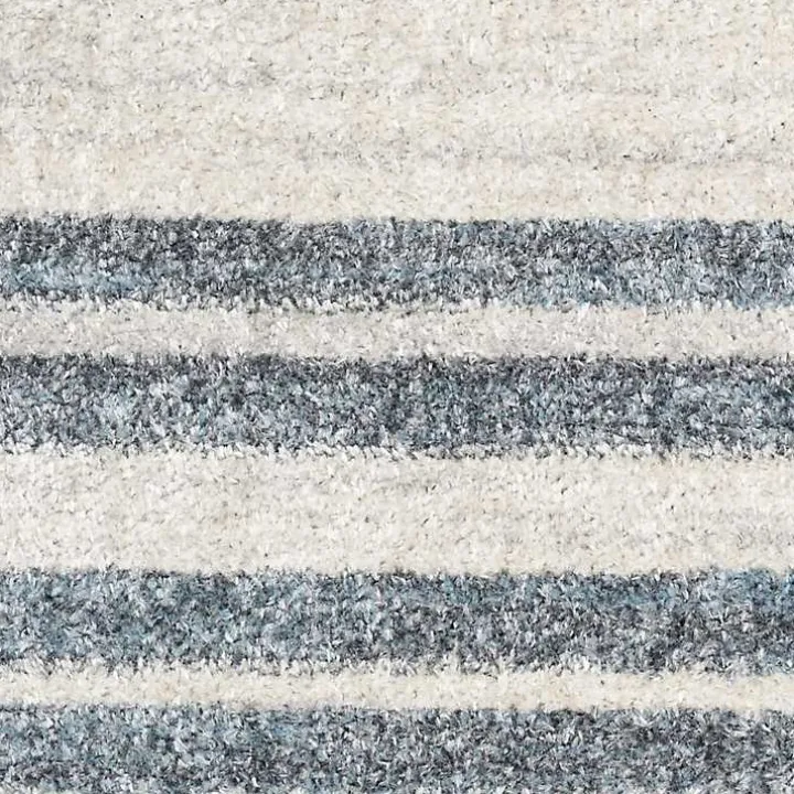 Ivory Striated Sphere Washable Area Rug, 4x6